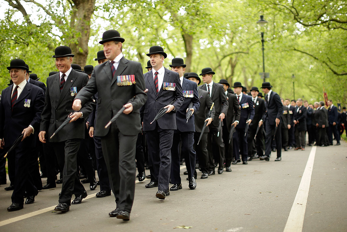 Serving and former members of the Cavalry and Yeomanry gather in Hyde Park in London prior to a parade to commemorate the fallen from the First World War and subsequent conflicts