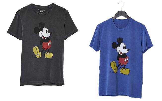 Camisetas com estampa do Mickey (entre R$ 119 e R$ 159), na Ellus