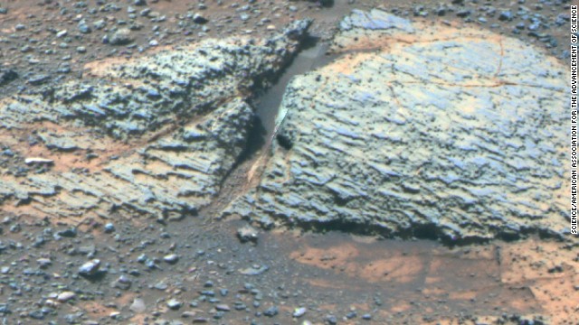 A 2014 study with data from Opportunity suggests that water in the Endeavour Crater region would have been more favorable to microbial life before rather than after the crater formed. This rock is from an area known as Whitewater Lake, part of the crater's rim. 