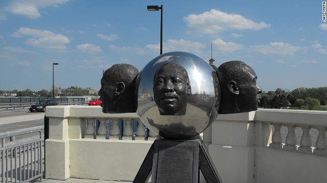 Poor Martin Luther King seems to have been decapitated four times. What does it mean? Who cares? Just marvel at it.