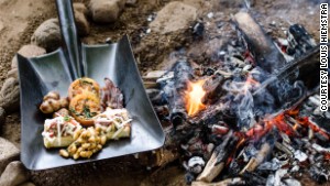 Braai TV challenge: cook and serve a meal on a shovel.