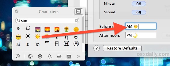 Drag Emoji into the Clock settings to make it appear in the menu bar