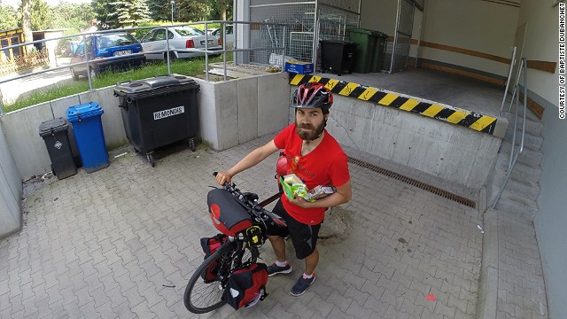 Dubanchet's journey saw him cycle 3,000 kilometers across Europe.