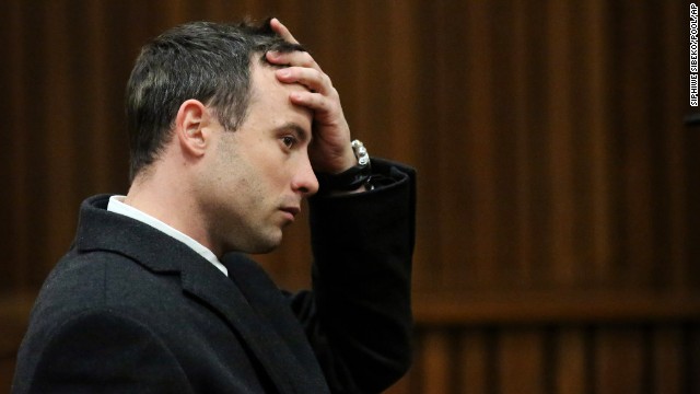 Pistorius sits in court in Pretoria on Tuesday, July 8.