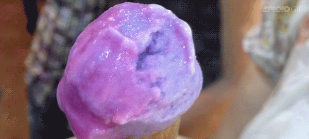 Scientist invents ice cream that changes color as you lick it
