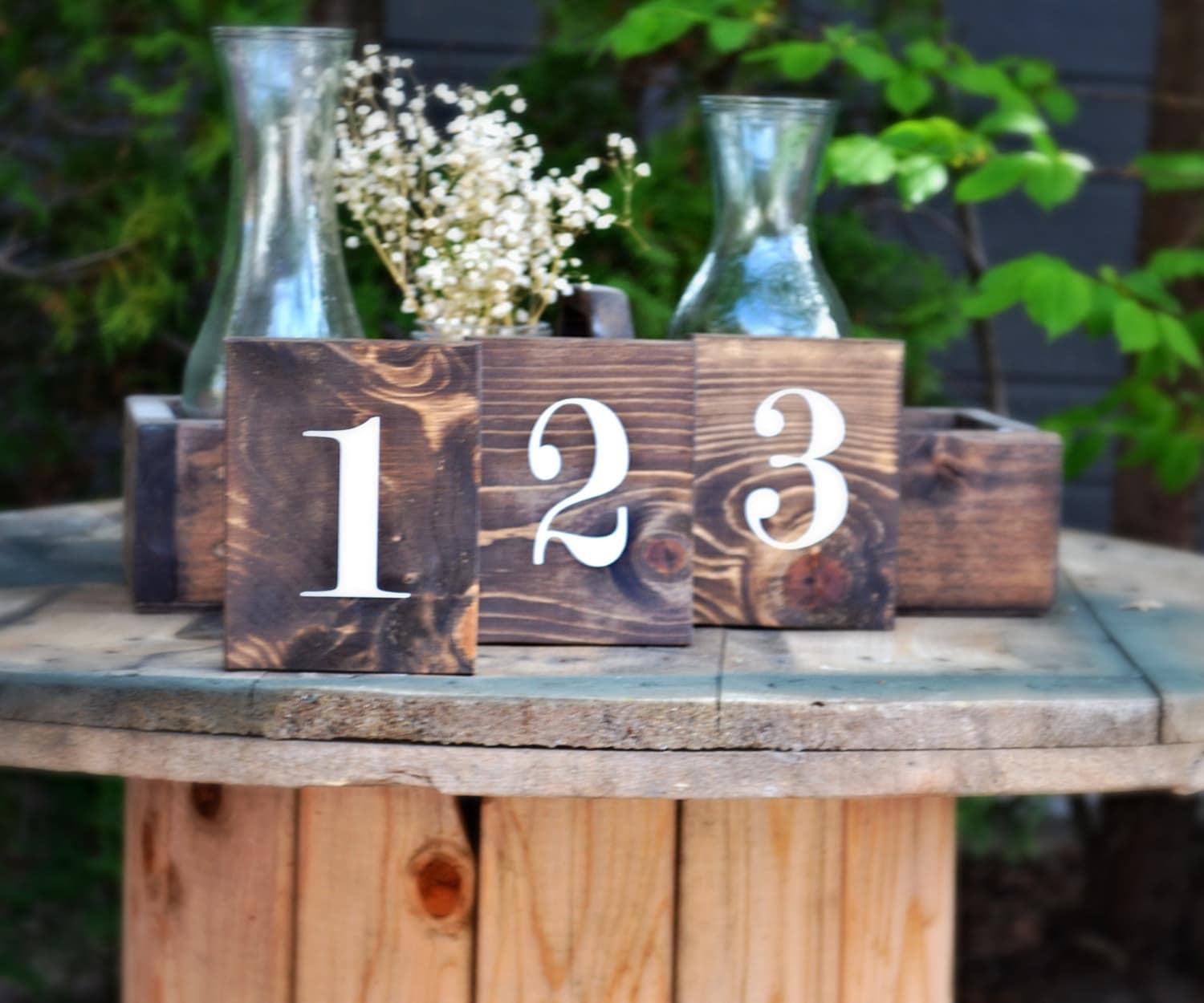 Set of 25 Rustic Double Sided Wedding Table Numbers, rustic wedding, barnwood wedding, country wedding, rustic table decor, rustic wood