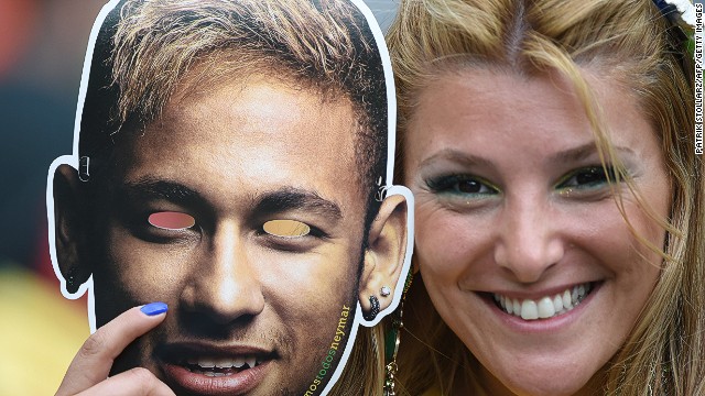 Brazil's forward Neymar inspired a number of kitschy souvenirs.