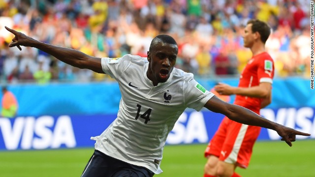 Blaise Matuidi celebrates his first-half goal, which gave France a 2-0 lead.