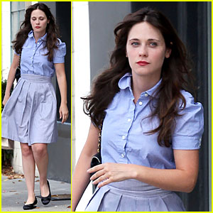 Zooey Deschanel Pampers Herself at Hair Salon After Wrapping 'Rock the Kasbah'