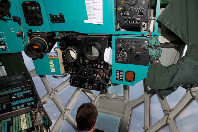 Inside the Navigator's station of an IL-76TD (In flight). Photo - Bernie Leighton | AirlineReporter.com 