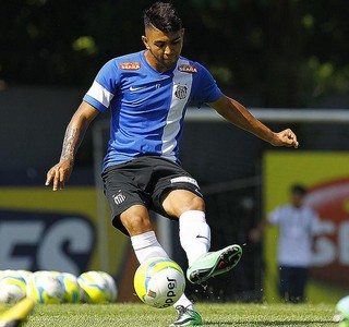 Atacante Gabriel Santos treino (Foto: Ricardo Saibun/ Santos FC)
