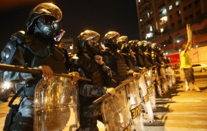 Police prevent protestors reaching Maracana