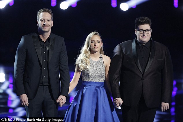 Final three: Barrett, Emily and Jordan nervously awaited the announcement of the results