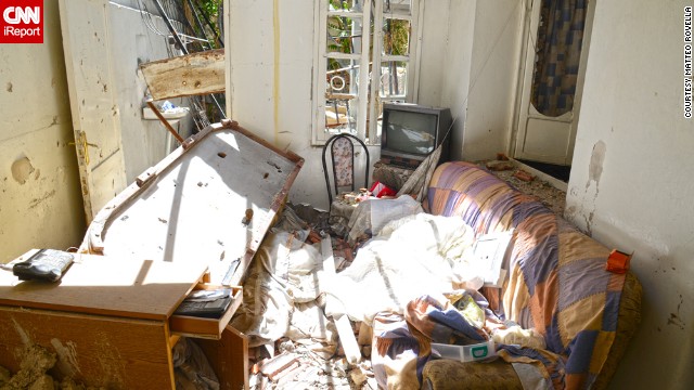 The eerie quality of the photos is striking, with mundane household items strewn amid the rubble of countless battles.