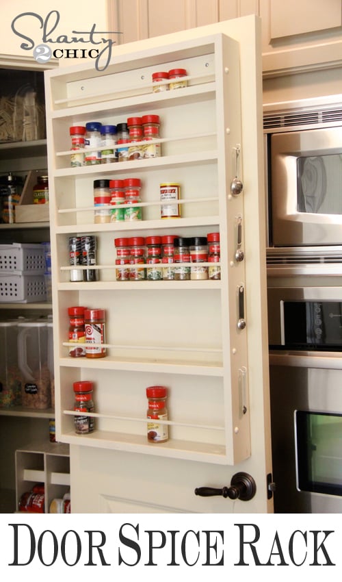 Install a spice rack on the back of your pantry door
