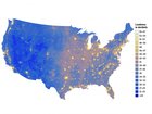 Map shows America's quietest places (Based on 1.5 million hours of acoustical monitoring) [600x450]