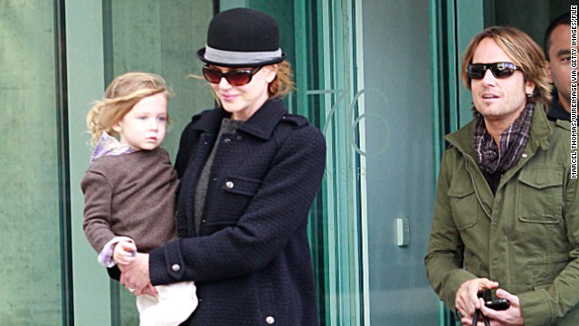 Nicole Kidman, 41 at the time, and Keith Urban welcomed daughter Sunday Rose into the world in 2008. 