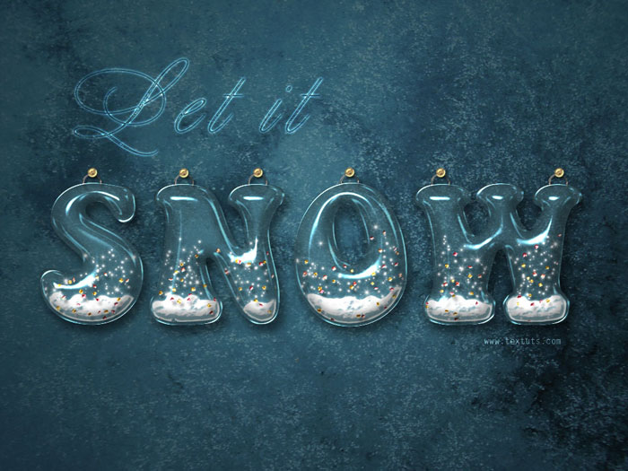 Glossy Snow Globe Text Effect