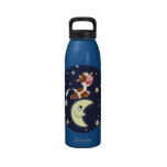 Cartoon Cow Jumped Over The Moon 24oz Water Bottle