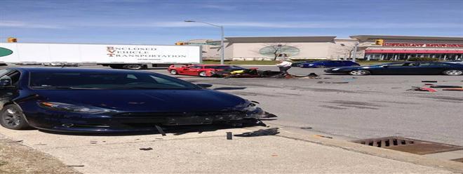 صور و فيديو:تحطم السيارة الخارقة فيرارى F40 على طرقات مدينة أونتاريو الكندية 