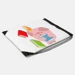 The Little Book Lover (Cartoon Pig) Drawstring Bag