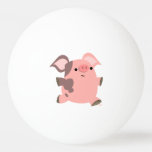 Cute Sporty Cartoon Pig Ping Pong Ball