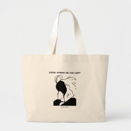 Young Woman Or Old Lady? (Optical Illusion) Jumbo Tote Bag