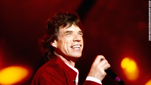 Mick Jagger takes the stage in Holland in 1995.