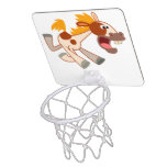 Lively Cartoon Pinto Horse Basketball Hoop Mini Basketball Hoop