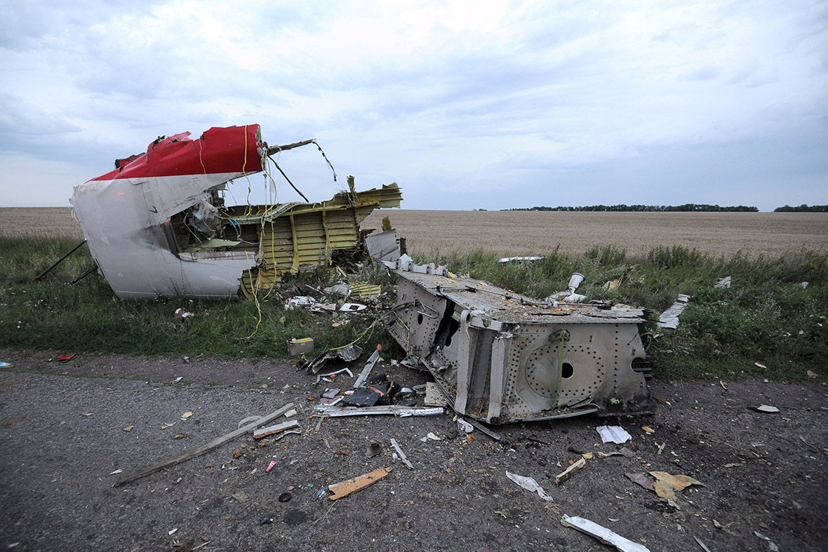 Parts of the Malaysian Airlines plane are spread across an area near the town of Shaktarsk, in rebel-held east Ukraine.