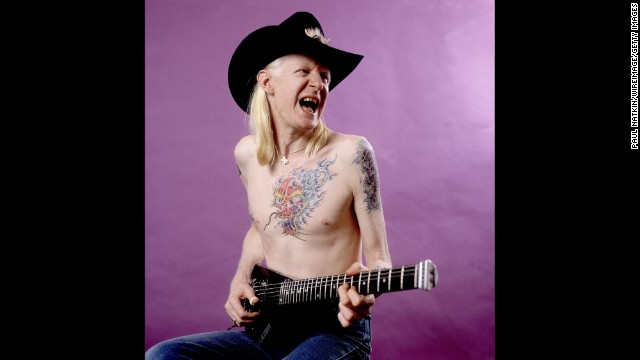 Blues guitarist and singer Johnny Winter died on July 16 in a hotel room in Switzerland, his representative said. He was 70.