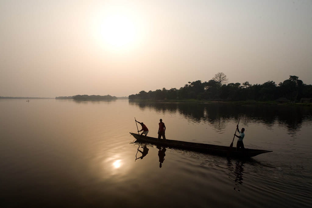 Sunset on the Congo River