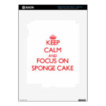 Keep Calm and focus on Sponge Cake iPad 3 Decals