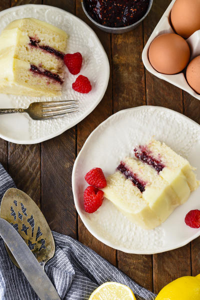 Lemon Raspberry Cake for Two Picture