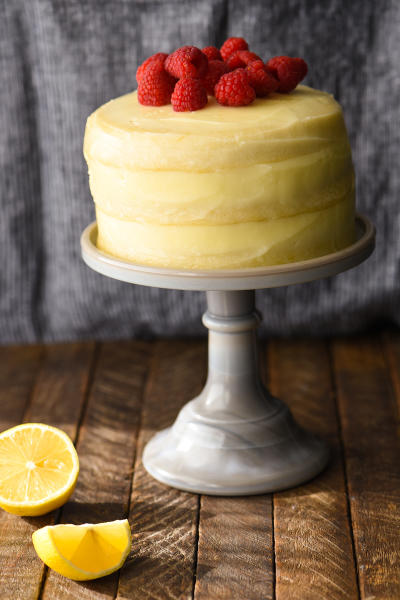 Lemon Raspberry Cake for Two Image
