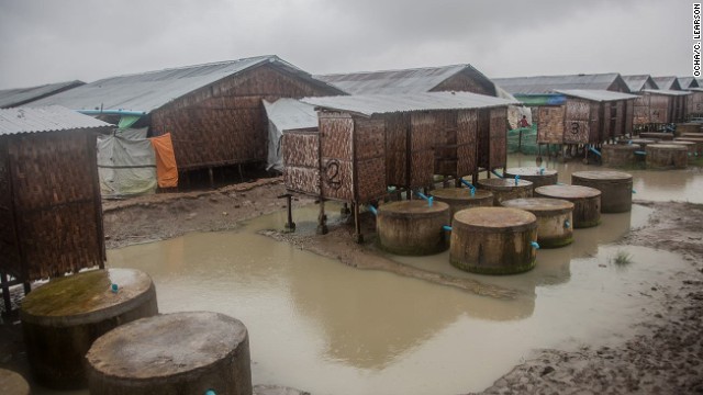 Exposed to severe storms, the camp is often flooded, and has had to be evacuated on occasion. Humanitarian workers in the camp say those who were relocated elsewhere during the storms did not want to return.