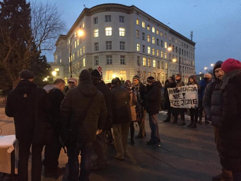 A small group of citizens protested against the surveillance law on January 13. Picture used with permission