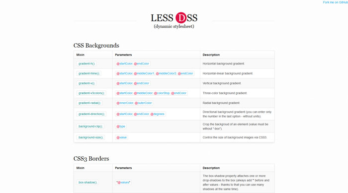 LESS DSS (dynamic stylesheet)