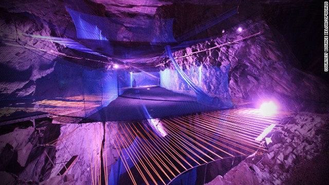 A mining train takes visitors into the heart of the Lechwedd mine, where there's a cavern the size of a cathedral.