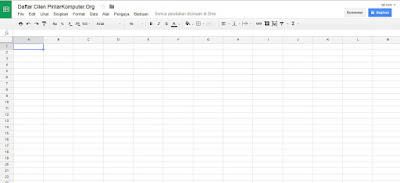 Cara Menggunakan Google Drive Spreadsheet 