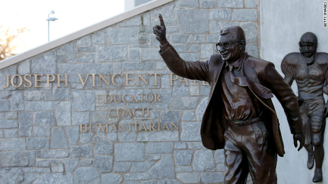 The statue of Paterno outside Beaver Stadium is among many vestiges of Paterno's years as head coach.