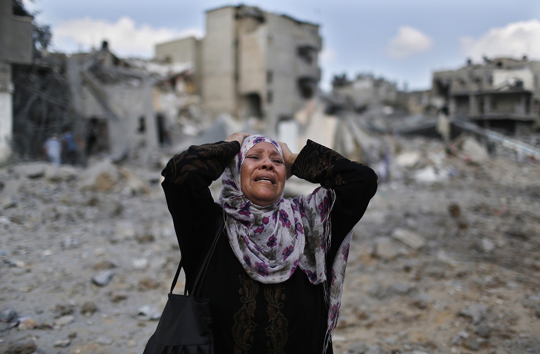 Palestinian woman in Gaza strip