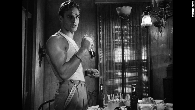 Marlon Brando likes to hit the bottle in 1951 in "A Streetcar Named Desire."