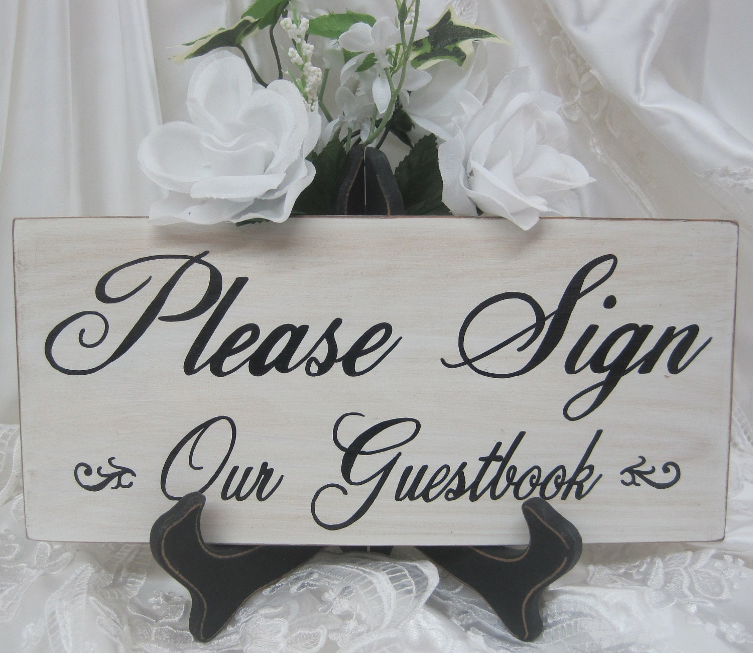 Rustic Wedding Sign Please Sign Our Guestbook Ceremony Reception Gift Table Guest book