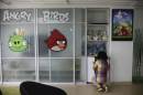 Employee works inside an office of Rovio, the company which created the video game Angry Birds, in Shanghai