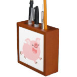 Cute Cheerful Cartoon Pig Desk Organizer