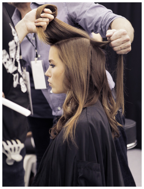 A closer look at the beauty shots backstage at the ELIE SAAB...