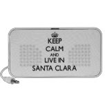 Keep Calm and live in Santa Clara Portable Speaker