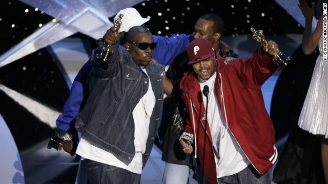 Who would have believed that a rap group would beat Dolly Parton for best original song at the Academy Awards? But it happens in 2006 when Three 6 Mafia won for "It's Hard Out Here For a Pimp" from the film "Hustle &amp; Flow."