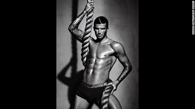 David Beckham is a man of many talents. Not only is he one of the most famous names in sports, but he's also one heck of a model. Tommy Hilfiger has now recognized the 38-year-old former soccer player <a href='http://ift.tt/1kcgiPK' target='_blank'>as the No. 1 underwear model of the century</a>. It's just one of several career highs for Beckham, seen here modeling Emporio Armani underwear in a 2009-2010 ad campaign.